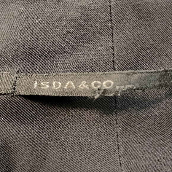 Isda & Co. Black Straight Leg Flat Front Pant Sz 14 - Picture 6 of 7